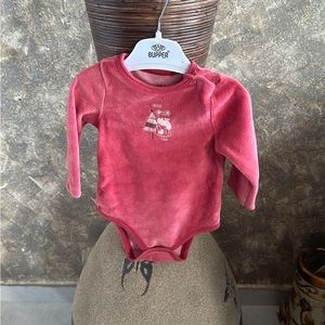 LC Waikiki 3-6 M Velvet Crew Neck Bodysuit